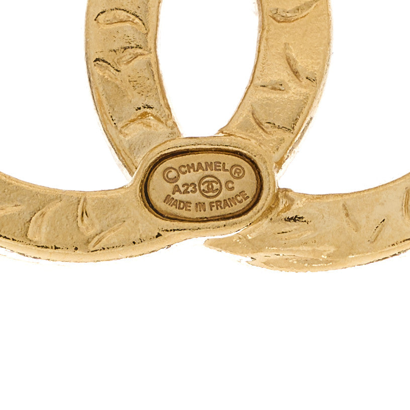 Crystal Twist CC Earrings Gold