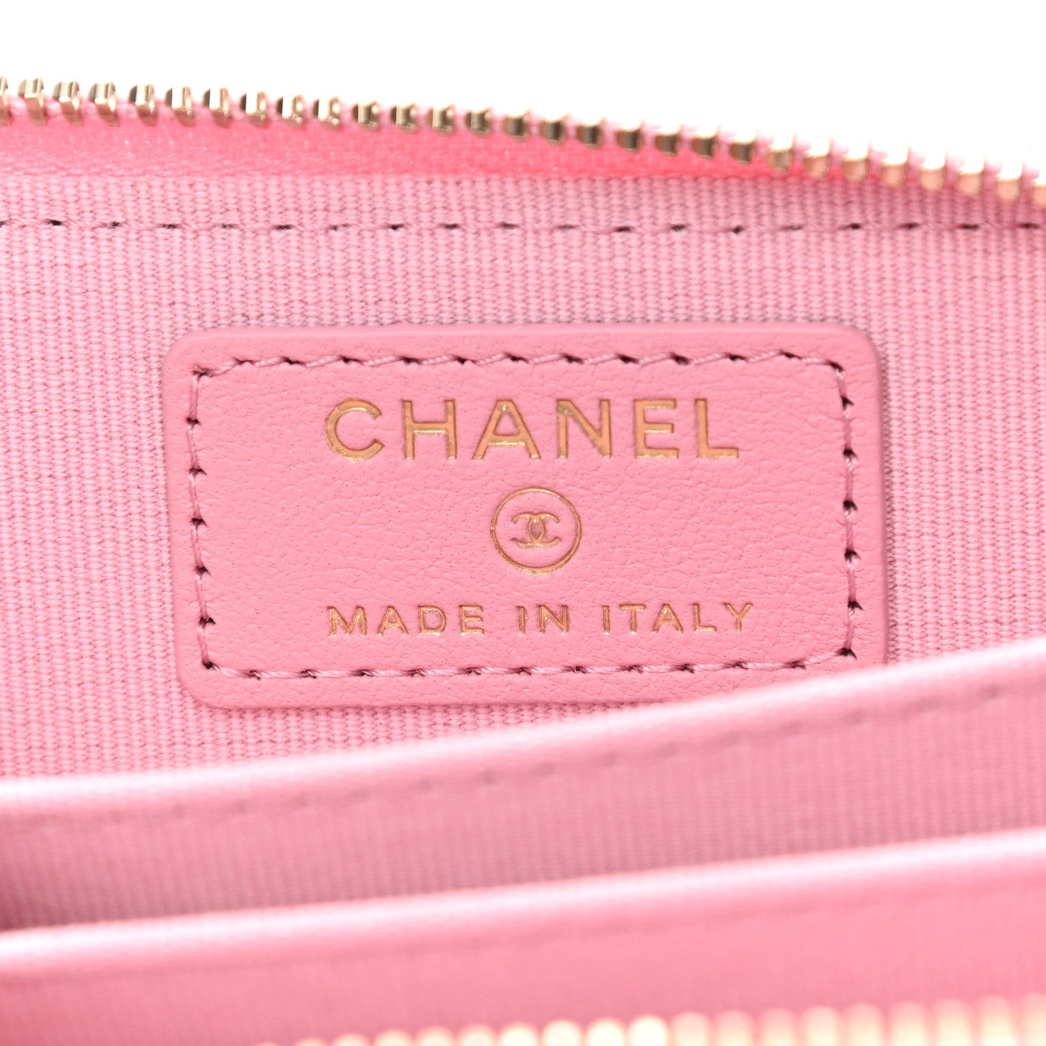 Chanel Lambskin Quilted Zip Around Coin Purse Wallet Pink 6 of 7