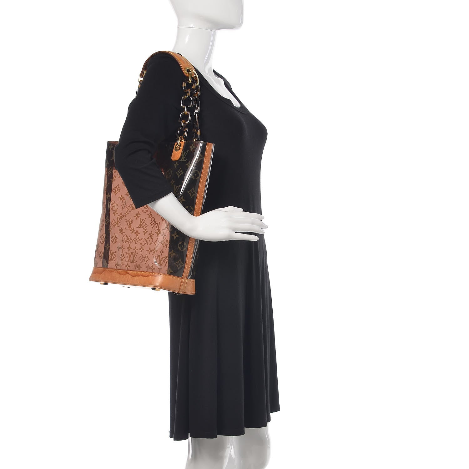 Louis Vuitton Vinyl Cabas Sac Ambre MM 2 of 21