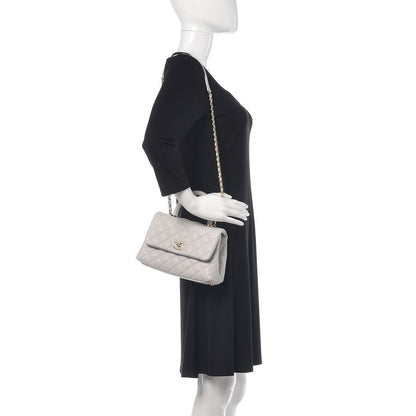Chanel Caviar Quilted Mini Coco Handle Flap Light Grey 2 of 10