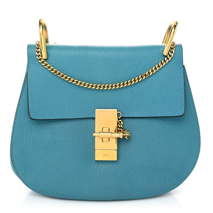 Chloe Grained Lambskin Drew Shoulder Bag Sky Blue 1 of 11