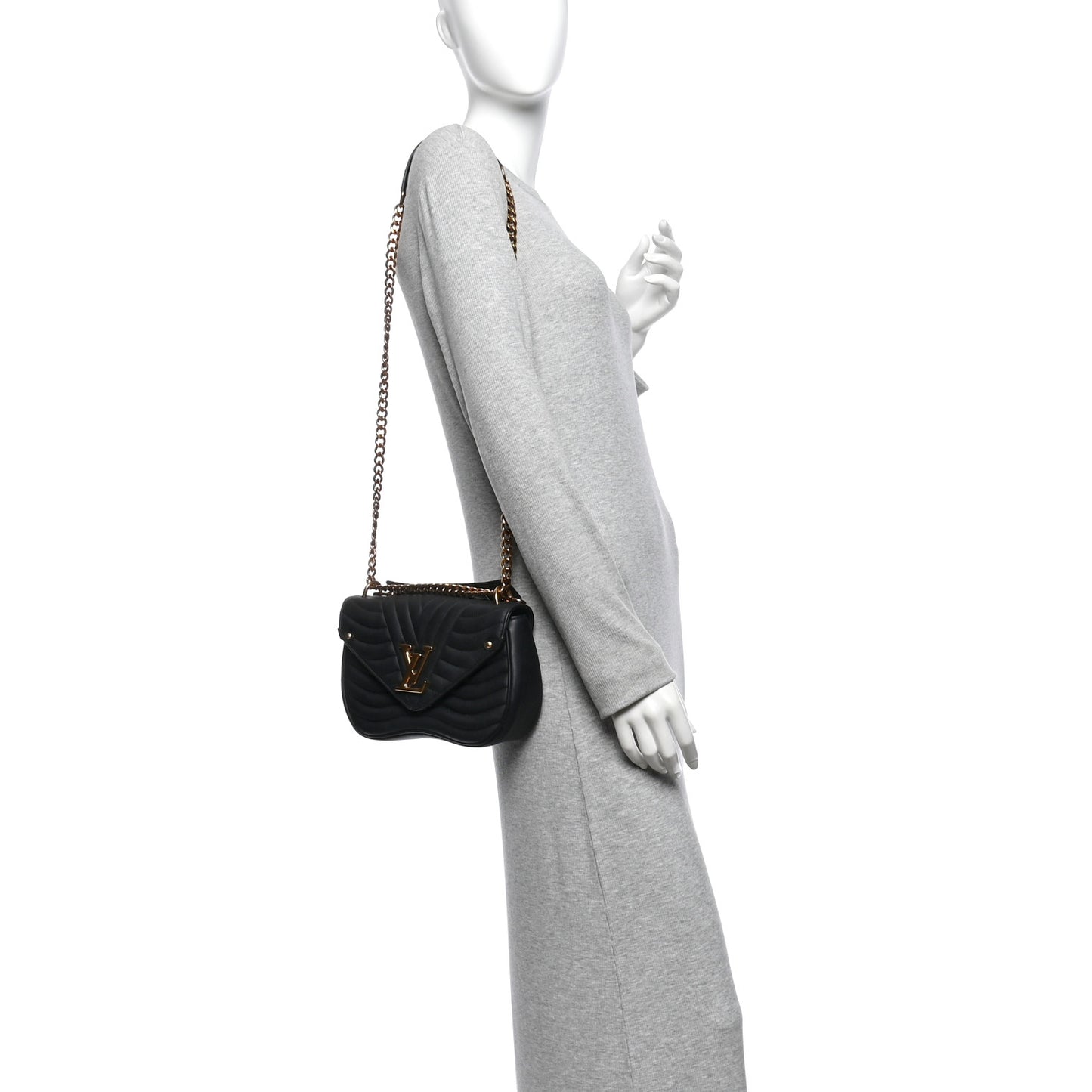 Calfskin New Wave Chain MM Black