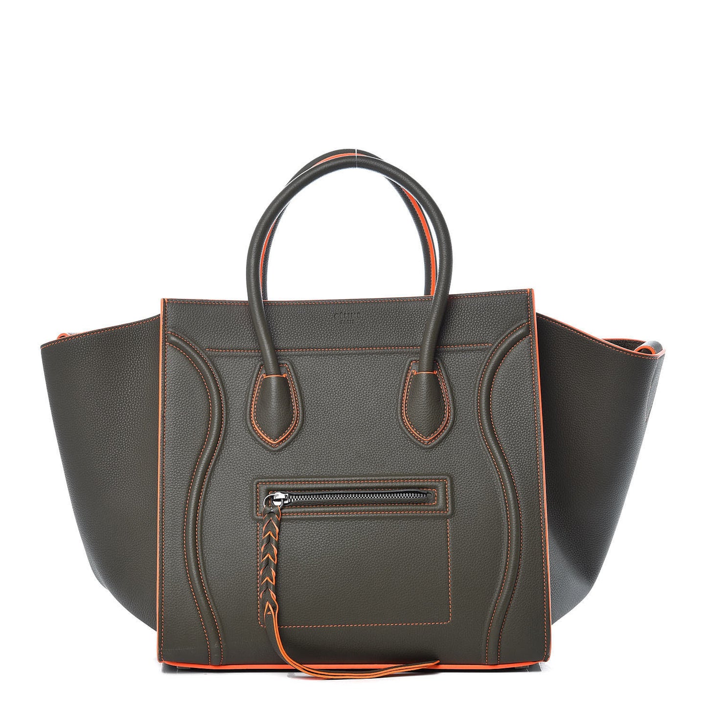 Baby Grained Calfskin Medium Phantom Luggage Stone