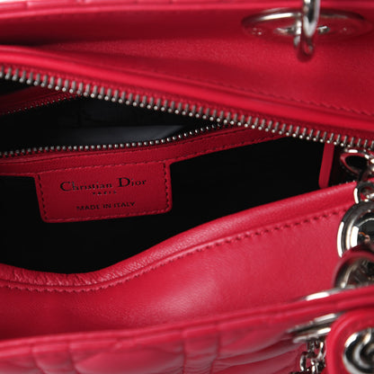 Christian Dior Lambskin Cannage Medium Lady Dior Fuchsia 8 of 10