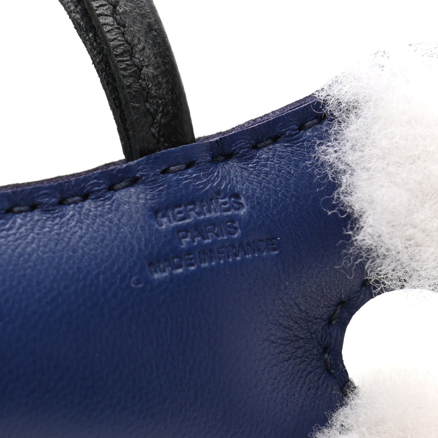 Milo Lambskin Shearling Budy Charm Bleu Saphir