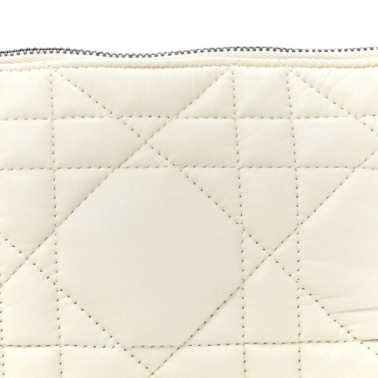 Calfskin Macrocannage Small Diortravel Nomad Pouch Latte Latte