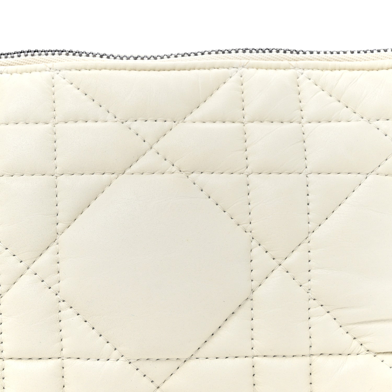 Christian Dior Calfskin Macrocannage Small Diortravel Nomad Pouch Latte Latte 8 of 10