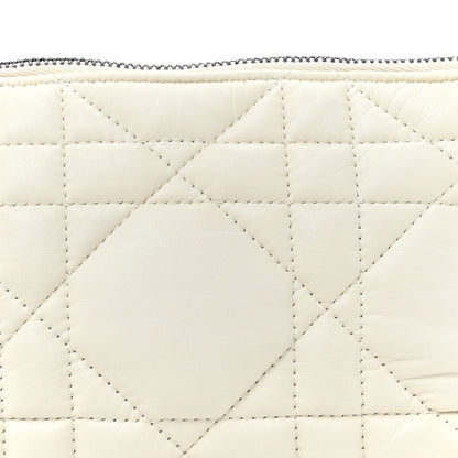 Christian Dior Calfskin Macrocannage Small Diortravel Nomad Pouch Latte Latte 8 of 10
