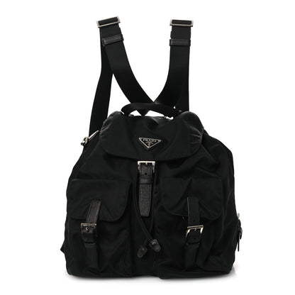 Prada Tessuto Nylon Saffiano Medium Backpack Black 1 of 13