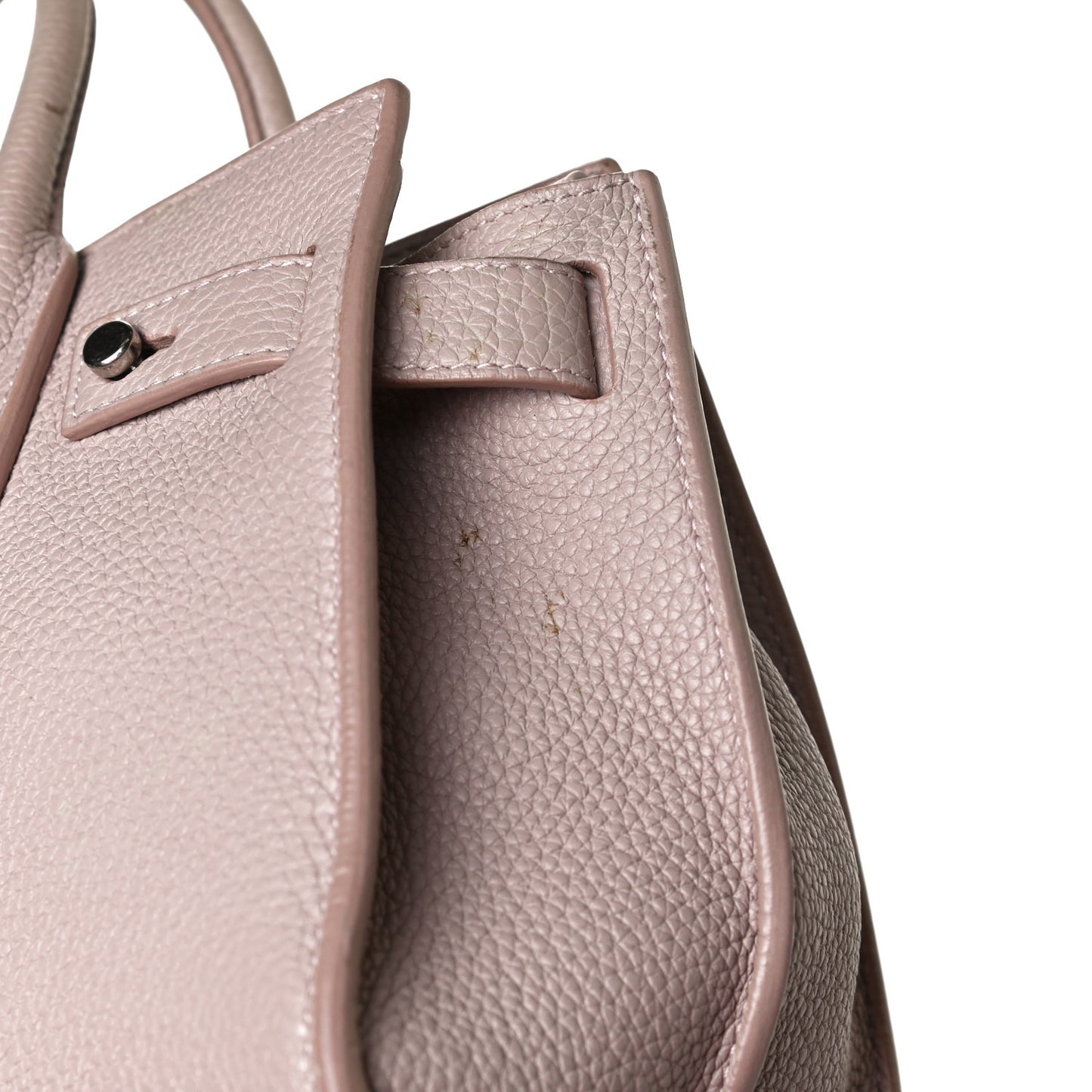 Grained Calfskin Nano Sac De Jour Souple Nude