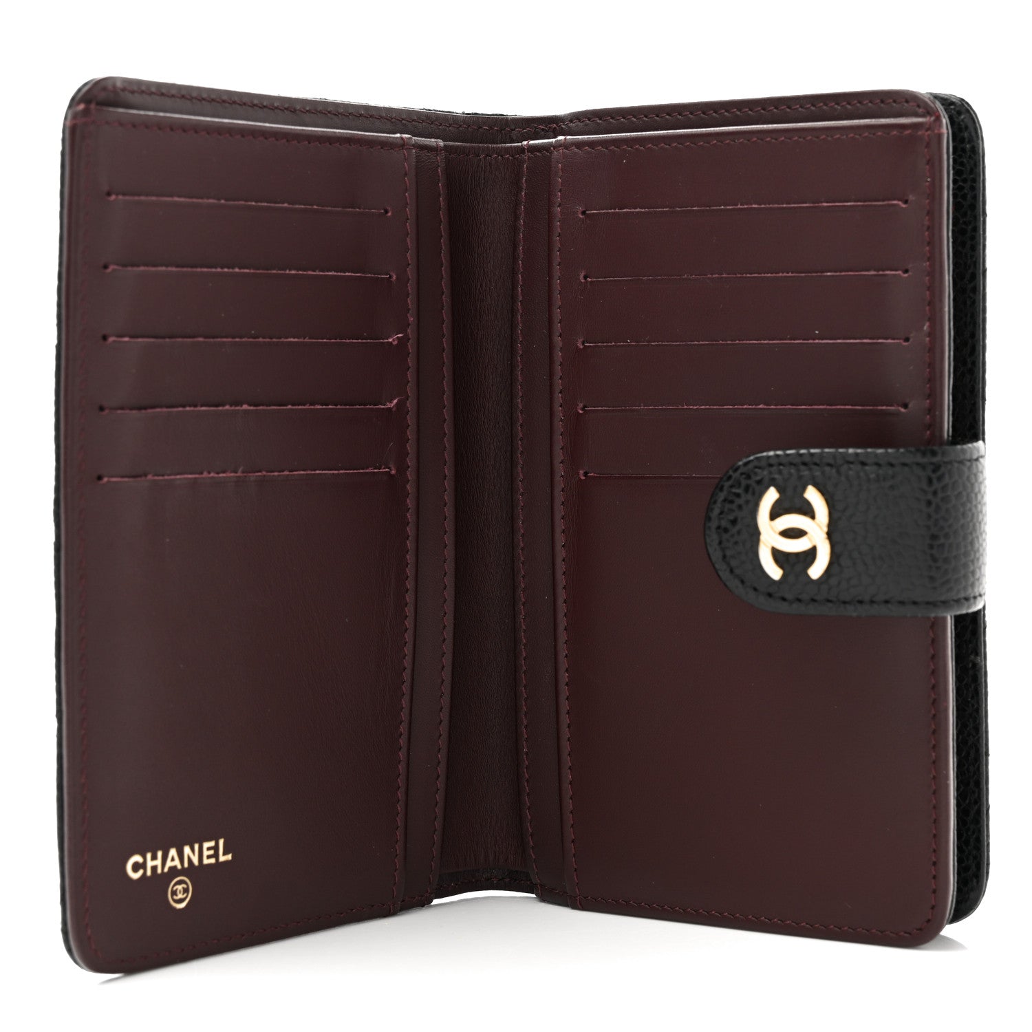 Chanel Caviar Quilted Zipped Pocket Wallet Black 5 of 9