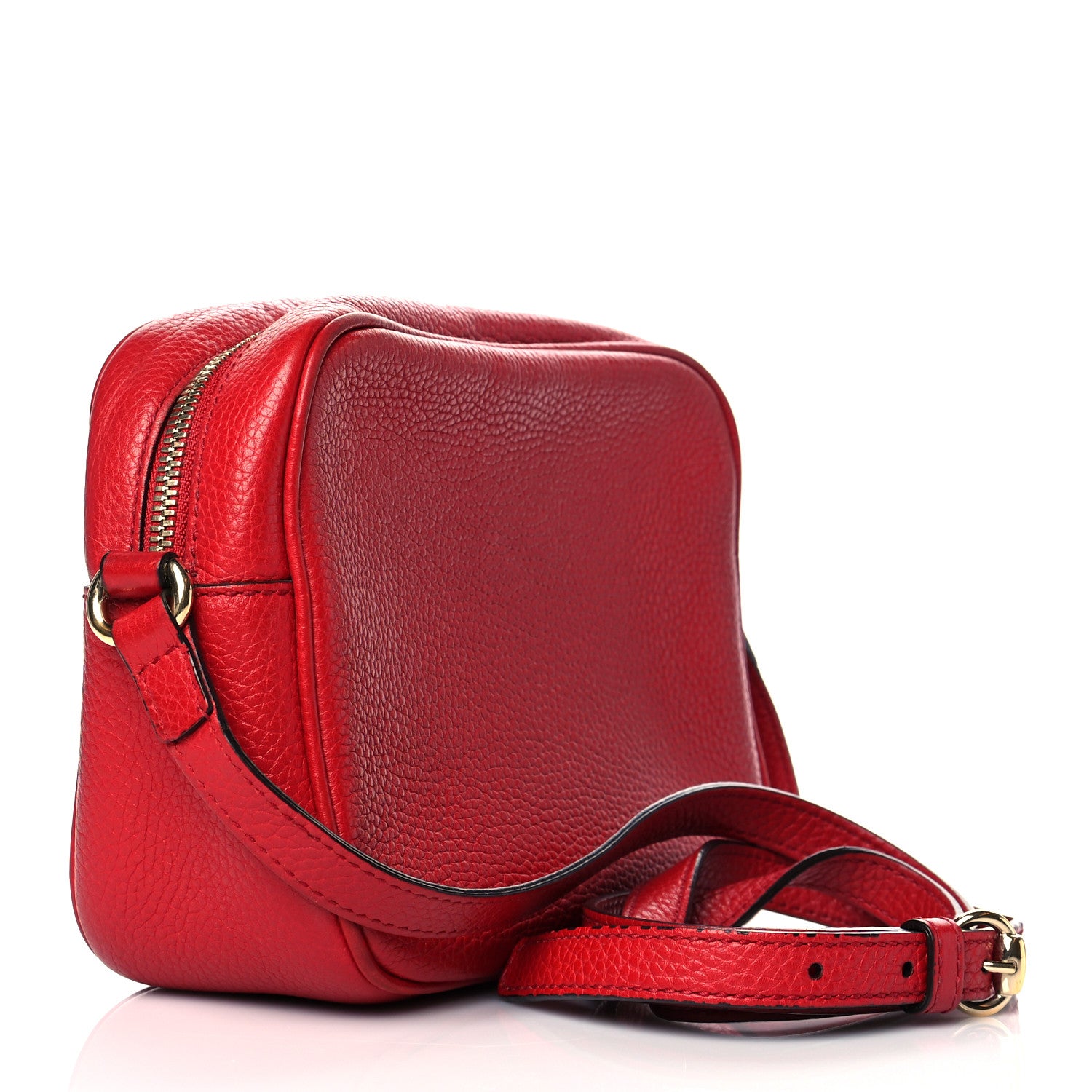 Gucci Pebbled Calfskin Small Soho Disco Bag Tabasco Red 3 of 10