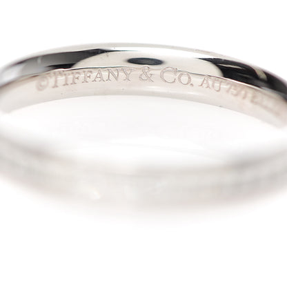 Tiffany 18K White Gold Diamond Metro Wedding Band Ring 50 5.5 4 of 6
