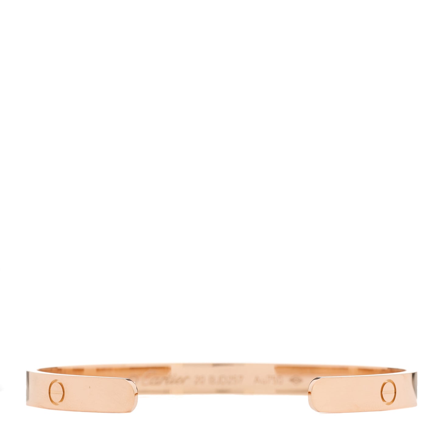 18K Pink Gold LOVE Cuff Bracelet 20