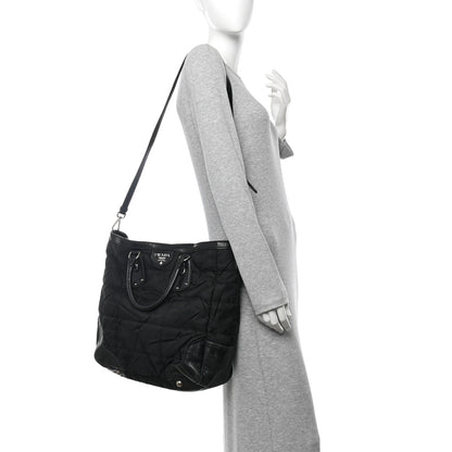 Prada Tessuto Nylon Cervo Lux 24H Tote Black 2 of 11