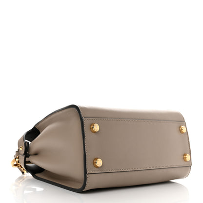 Fendi Vitello Tahiti Burro Medium Peekaboo Iconic Essentially Satchel Tortora Black 4 of 13
