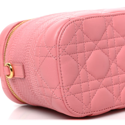 Christian Dior Lambskin Cannage Small Diortravel Vanity Case Pink 7 of 8