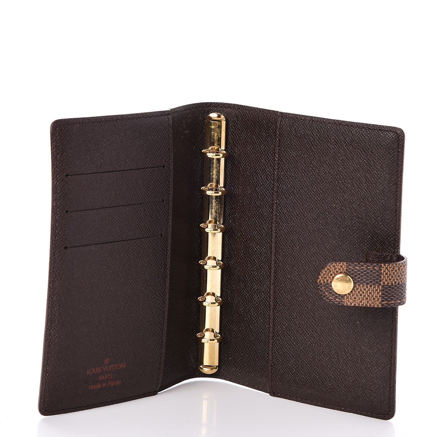 Louis Vuitton Damier Ebene Small Ring Agenda Cover 5 of 9