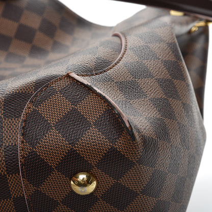 Louis Vuitton Damier Ebene Caissa Hobo Rose Ballerine 9 of 17