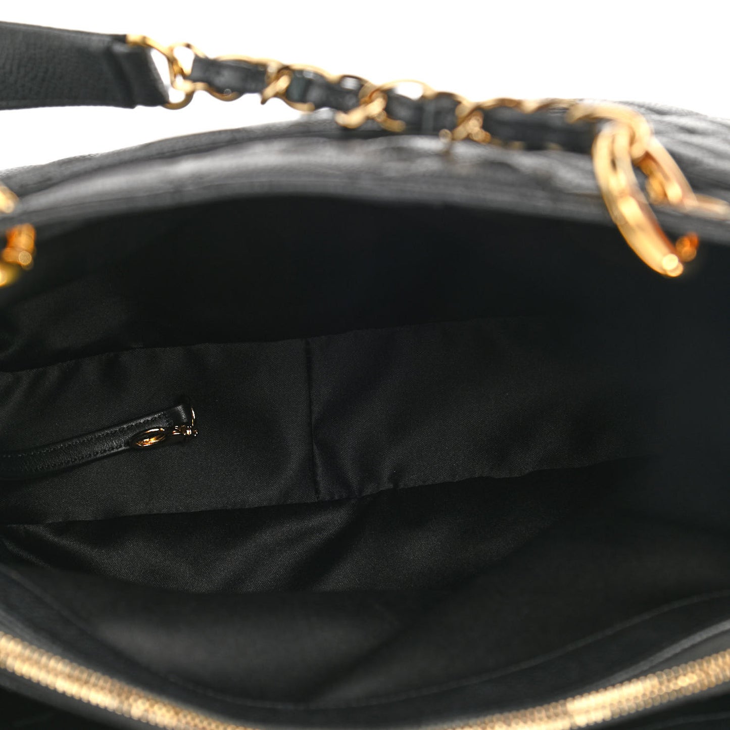 Caviar Quilted Grand Shopping Tote GST Black