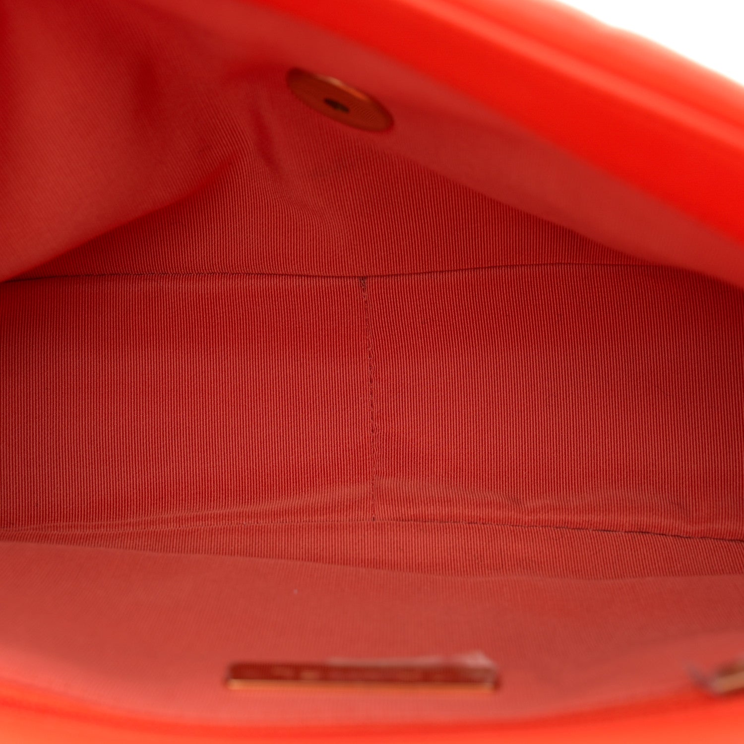 Chanel Goatskin Quilted Medium Chanel 19 Flap Orange 5 of 10