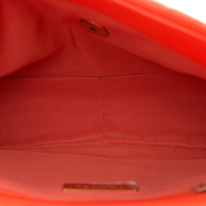 Chanel Goatskin Quilted Medium Chanel 19 Flap Orange 5 of 10