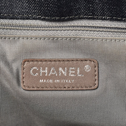 Chanel Denim Quilted Timeless Tote Dark Blue 6 of 11