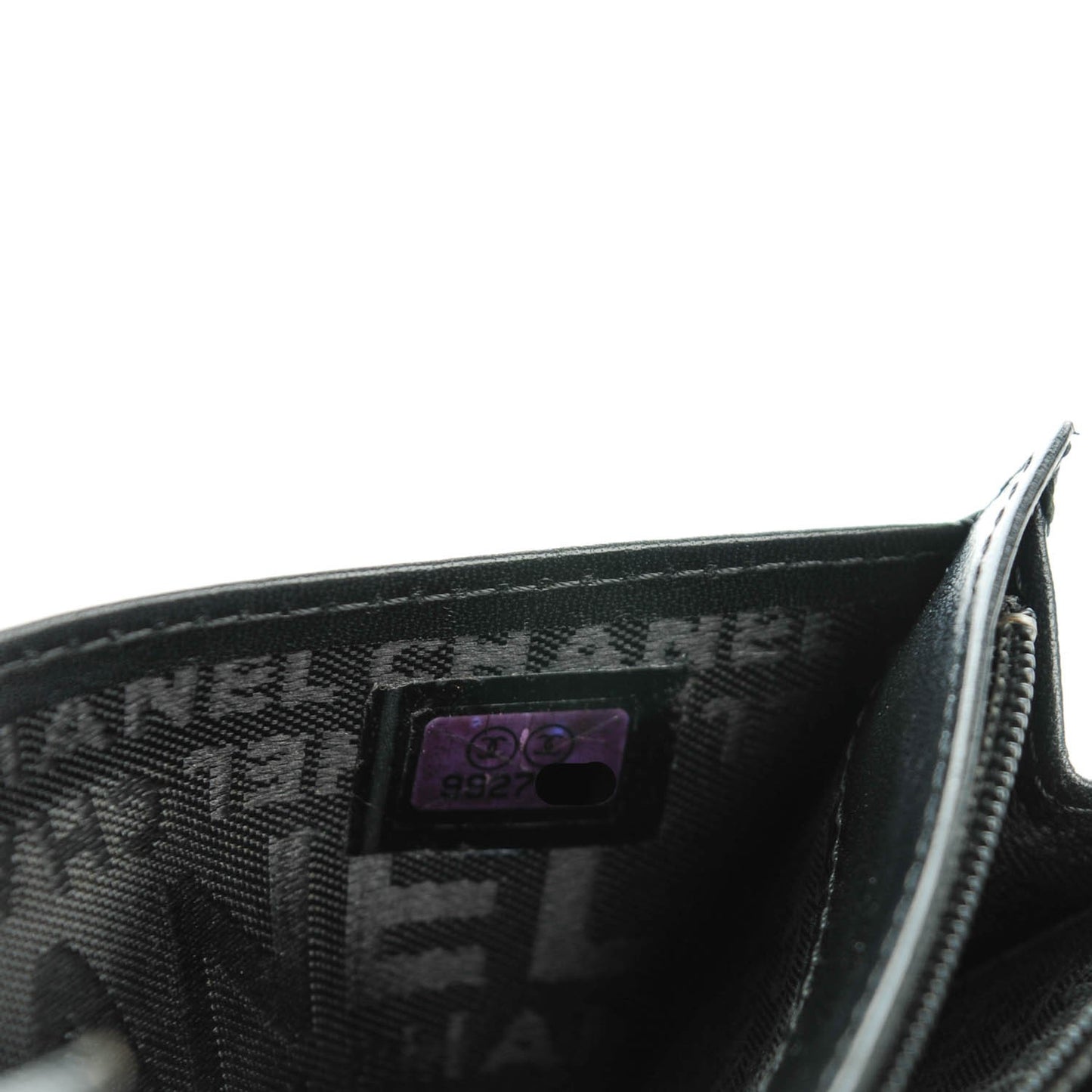 Calfskin Precious Symbols Yen Wallet Black