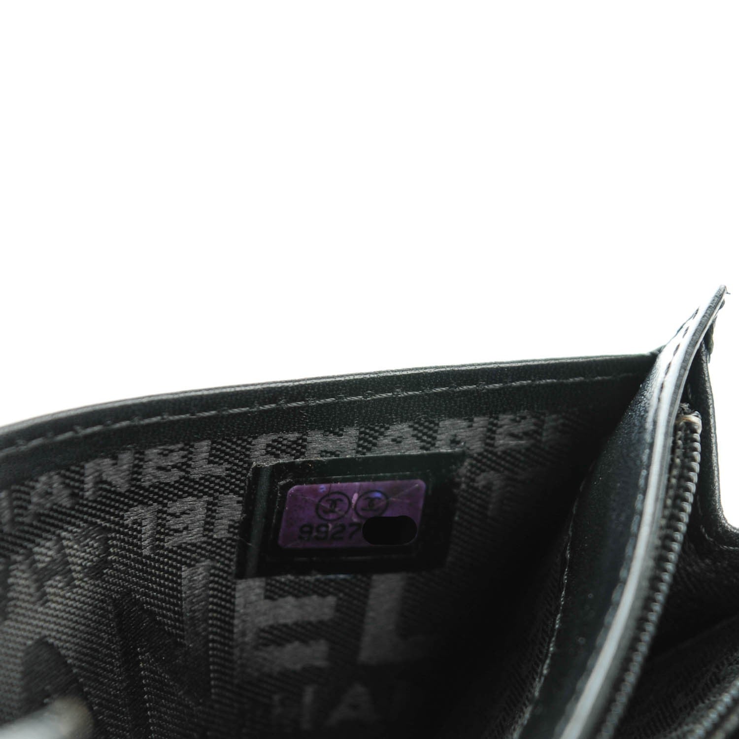 Chanel Calfskin Precious Symbols Yen Wallet Black 8 of 8