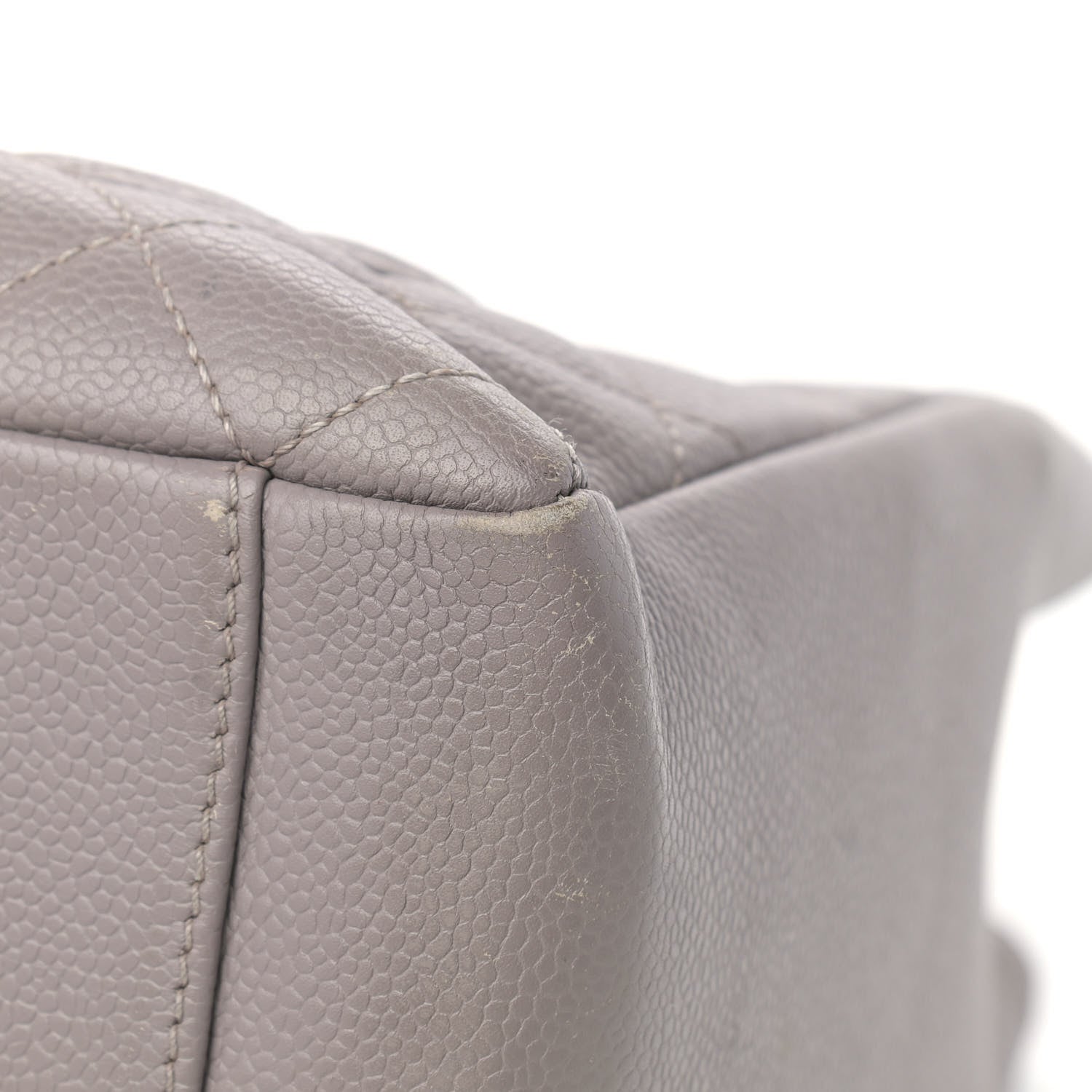 Chanel Caviar Quilted Grand Shopping Tote GST Light Grey 11 of 20