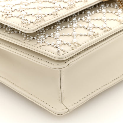 Christian Dior Calfskin Pearl Cannage My Dior Top Handle Clutch Latte 8 of 9