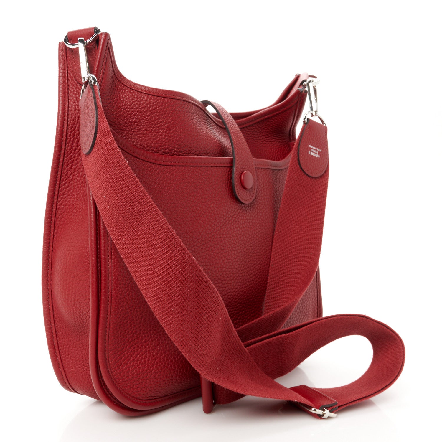 Hermes Taurillon Clemence Evelyne III PM Rouge Grenat 3 of 10