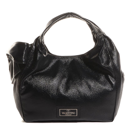 Valentino Garavani Leather Small Nuage Bow Hobo Black 1 of 7