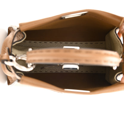 Fendi Cuoio Romano Selleria Bi-Color Mini Peekaboo Iconic Satchel Mou Milk 4 of 6