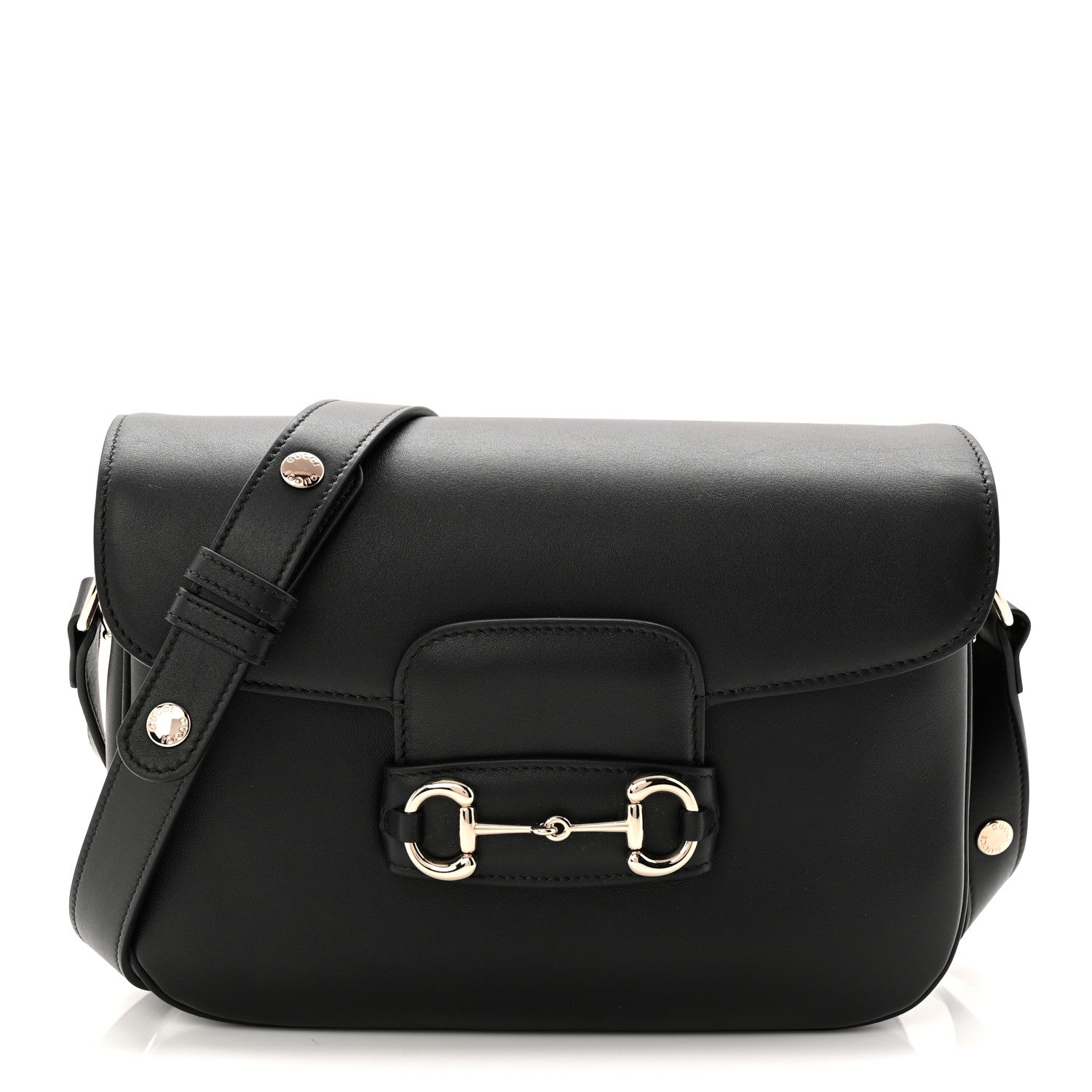 Gucci Ciny Lux Calfskin Horsebit 1955 Soft Small Shoulder Bag Black 1 of 10