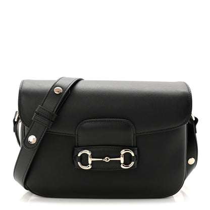 Gucci Ciny Lux Calfskin Horsebit 1955 Soft Small Shoulder Bag Black 1 of 10