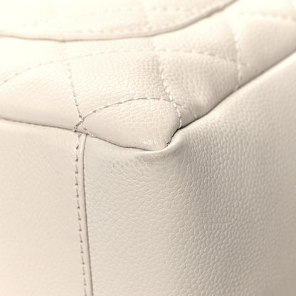 Chanel Caviar Quilted Grand Shopping Tote GST White 13 of 19