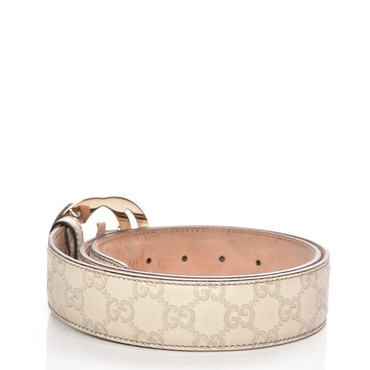 Gucci Guccissima Interlocking G Belt 90 36 Off White 3 of 6