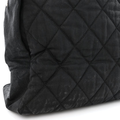 Chanel Coated Canvas Stitched XL Paris Biarritz Tote Black 20 of 20