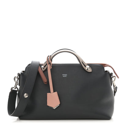 Fendi Vitello Dolce 4 Color Medium By The Way Multicolor Boston Bag Blue Notte Baby Pink 1 of 8