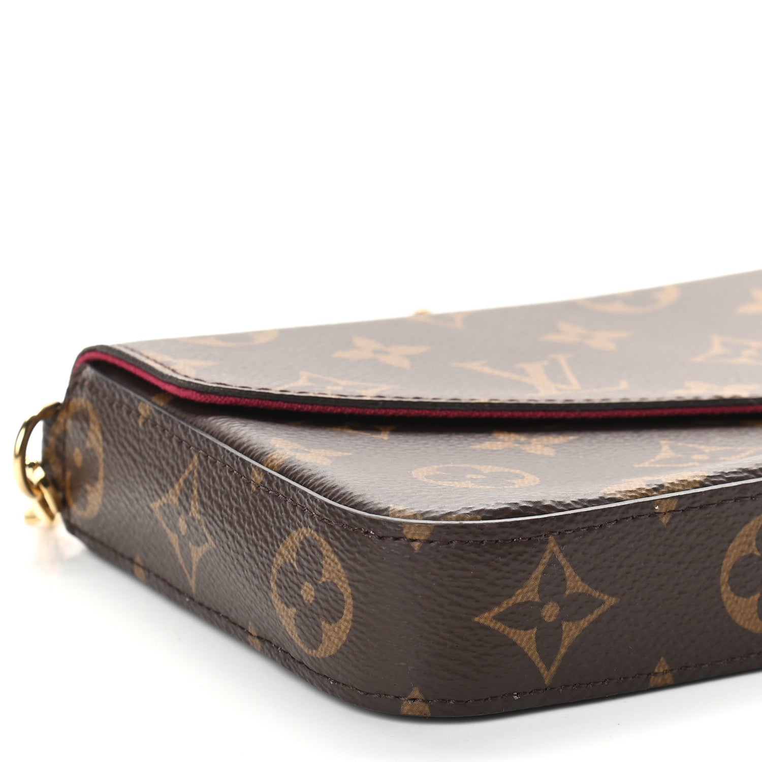 Louis Vuitton Monogram Pochette Felicie Chain Wallet Fuchsia 8 of 10