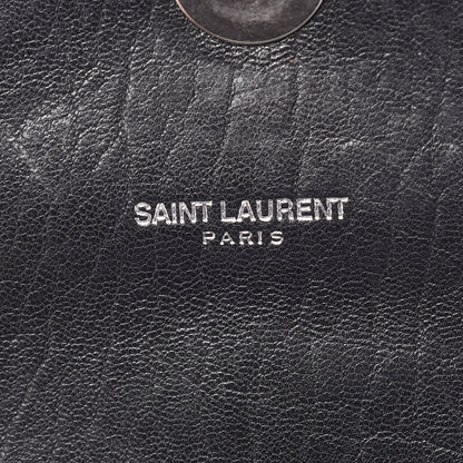 Saint Laurent Sheepskin Matelasse Chevron Monogram Medium College Bag Black 7 of 12