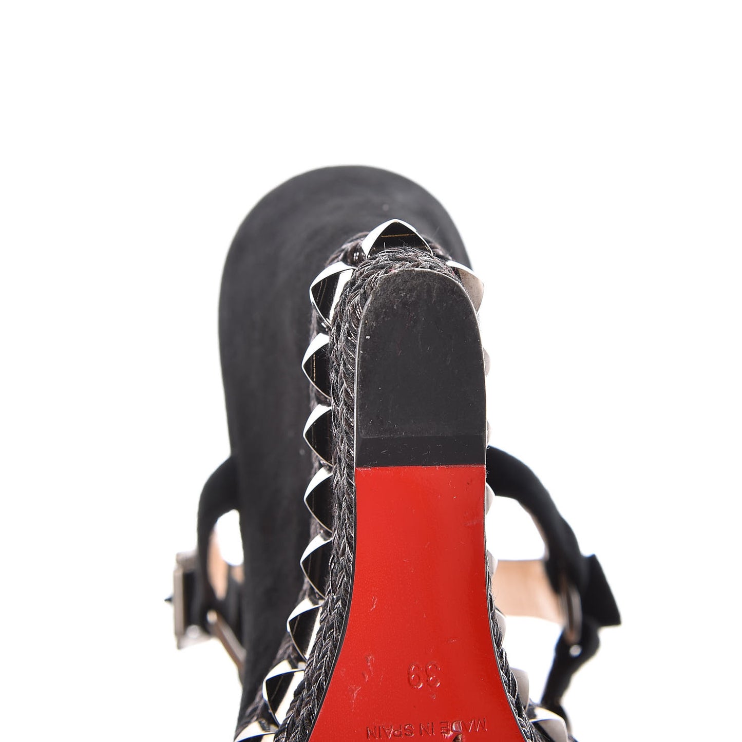 Calfskin Suede Cataclou 140 Wedge Sandals 39 Black Dark Gun