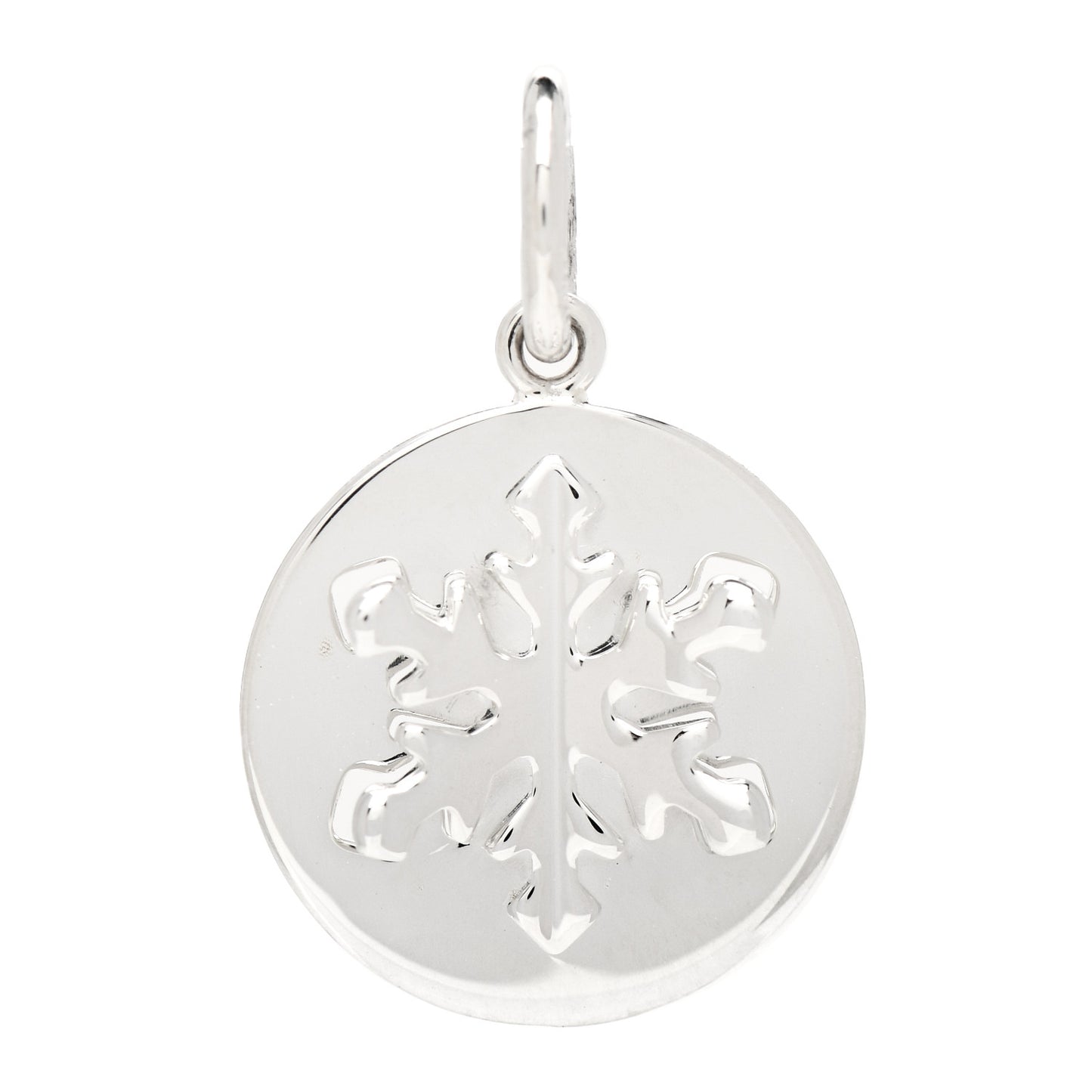 Sterling Silver Round Snowflake Charm
