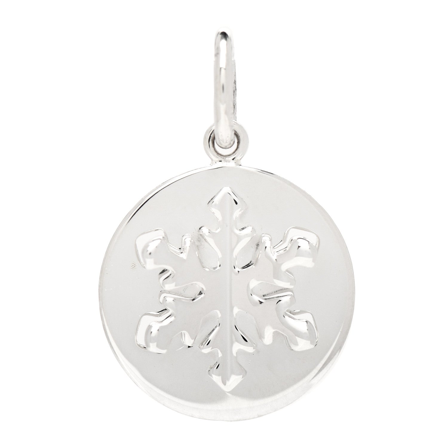 Tiffany Sterling Silver Round Snowflake Charm 1 of 4