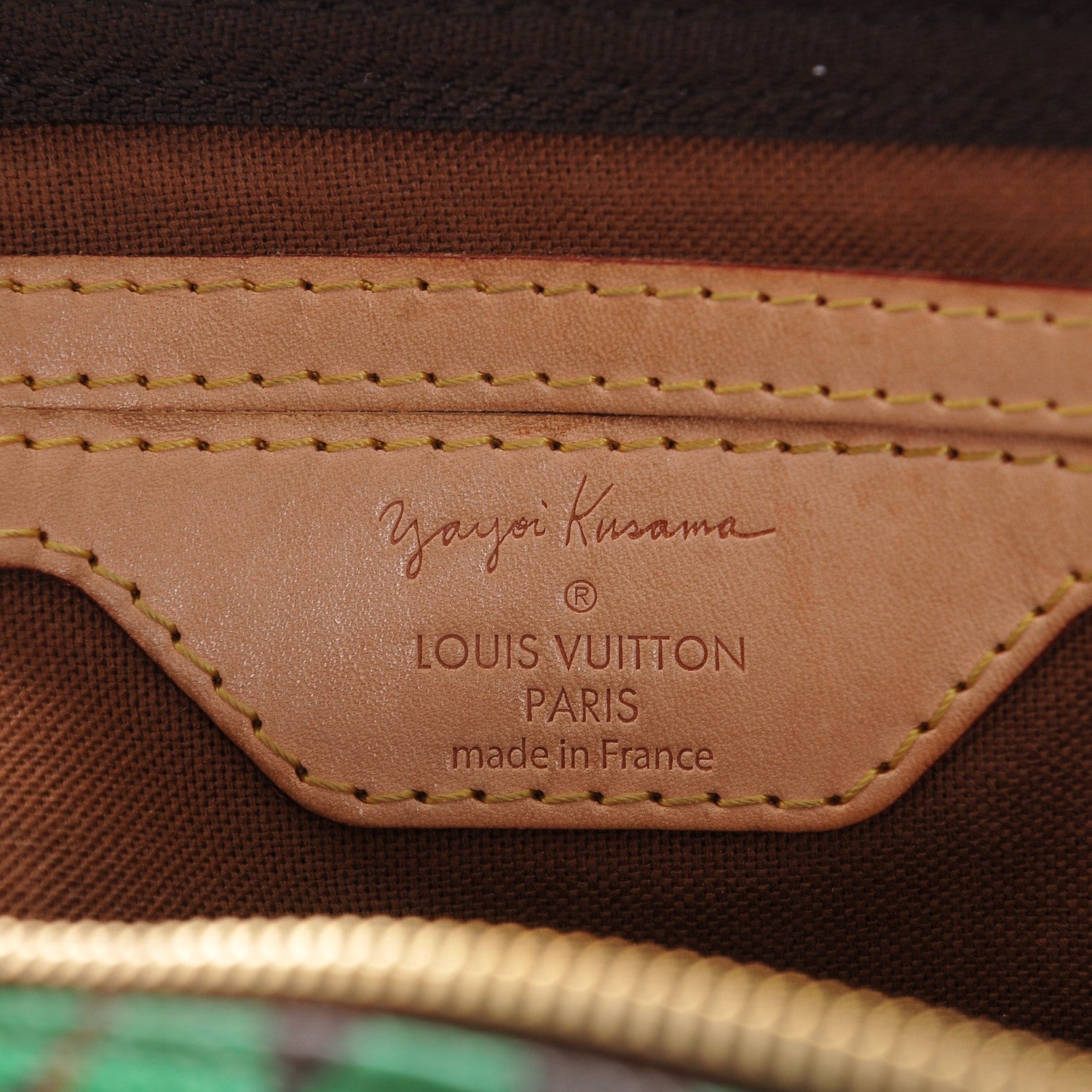 Louis Vuitton Monogram Kusama Town Speedy 30 Green 6 of 6