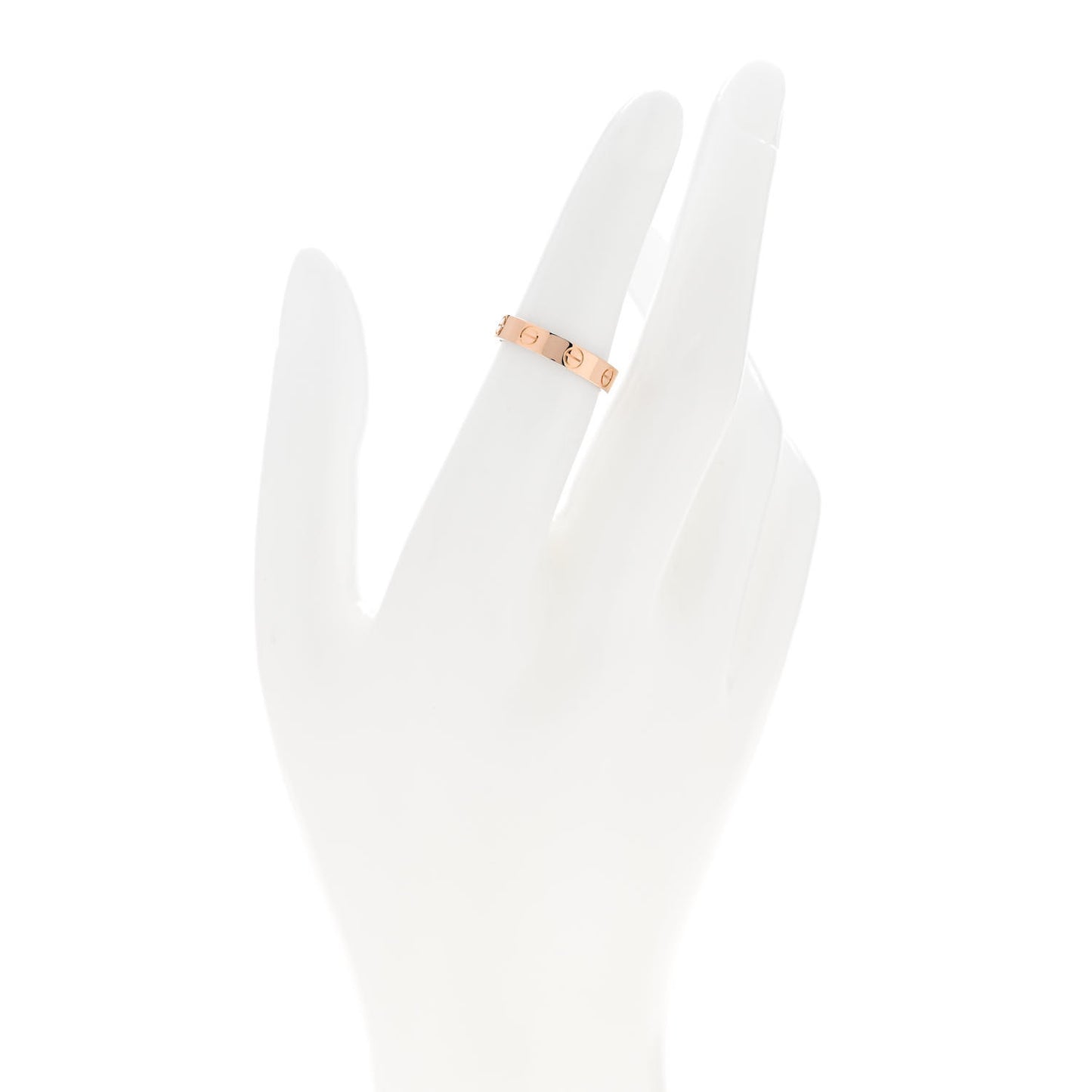 18K Pink Gold 3.5mm LOVE Wedding Band Ring 50 5.25