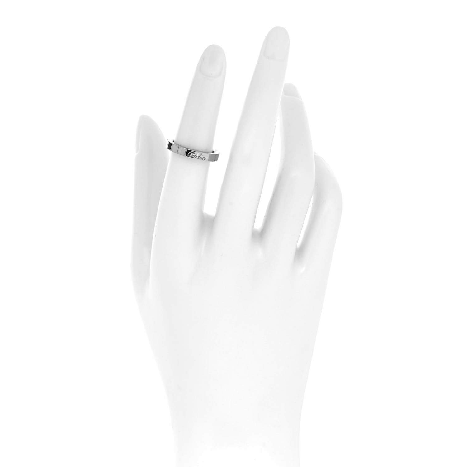 Cartier 18K White Gold Lanieres Ring 50 5.25 2 of 4