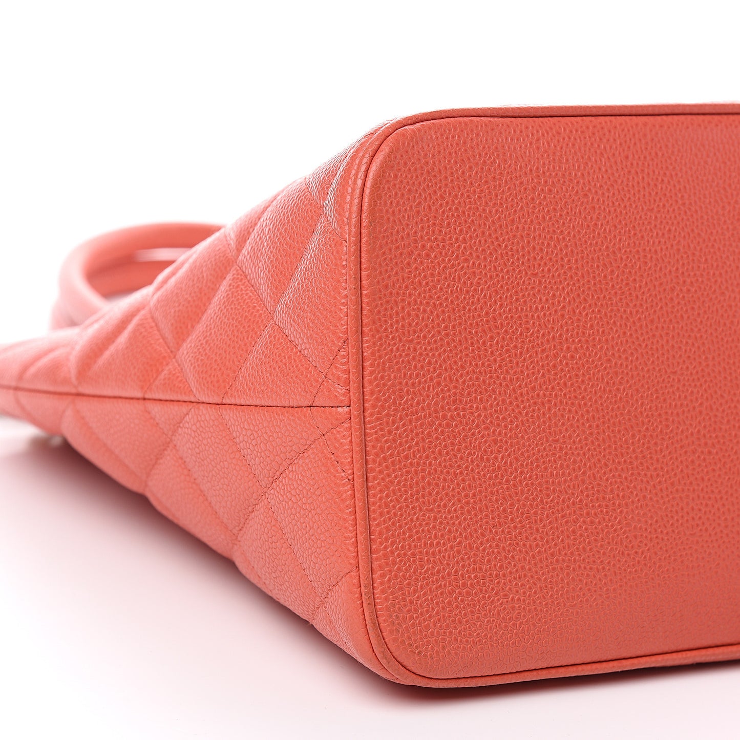 Caviar Quilted Medallion Tote Orange