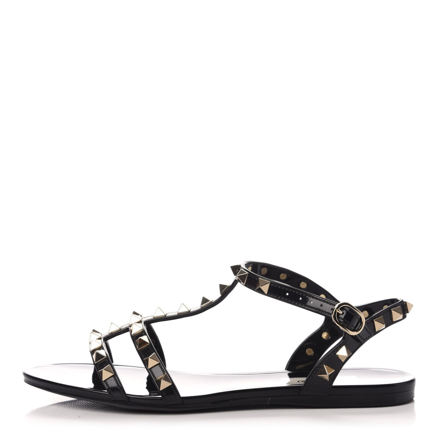 PVC Jelly Rockstud Caged Sandals 36 Black